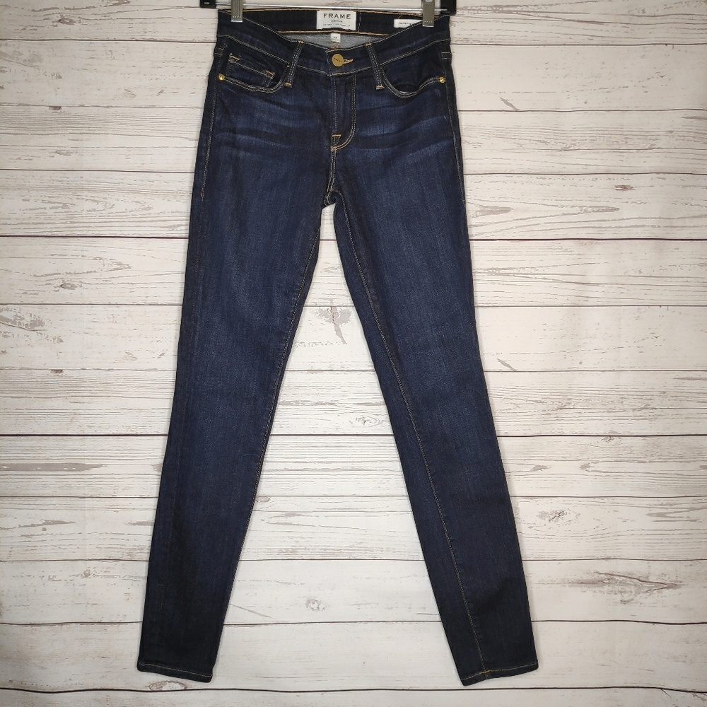 Frame Denim Le Skinny De Jeanne Size 25 Da… - Picture 2 of 8
